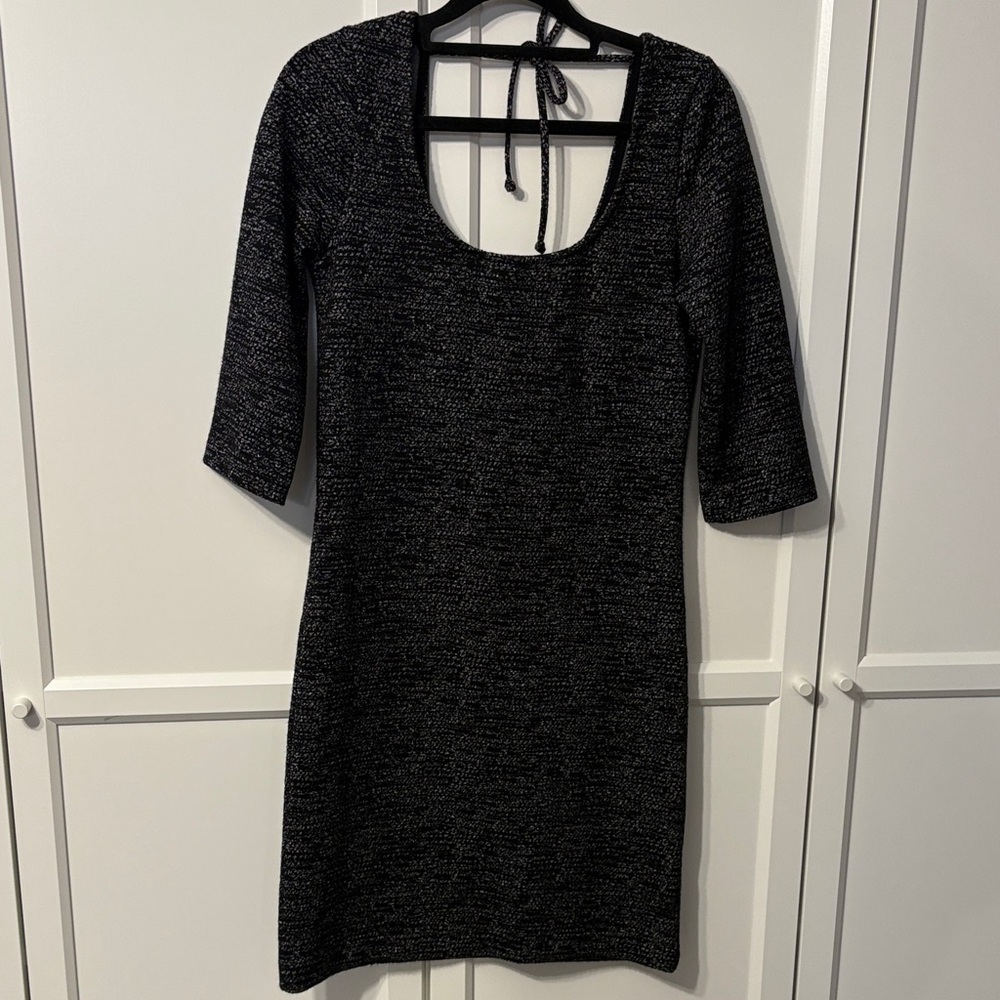 Le Chateau Charcoal Long Sleeve Dress